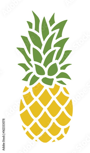 Download Pineapple silhouette. Trendy Tropical Icon. Vector. - Buy ...