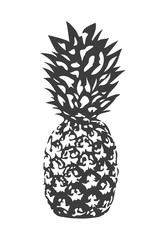 Wall Mural -  Stamped Pineapple. Vector.