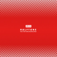 Wall Mural - abstract red dotted line vector halftone effect background