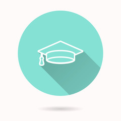 Wall Mural - Graduation vector icon.