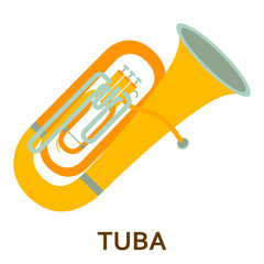 Wall Mural - Music instrument icon. Tuba