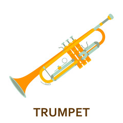 Wall Mural - Music instrument icon. Trumpet