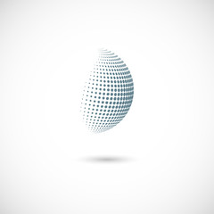 Aufkleber - Vector halftone spheres. Design element with shadow