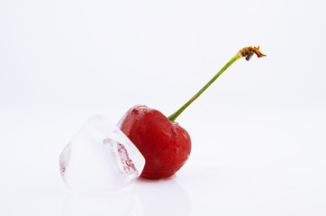 Wall Mural - Ripe, juicy and appetizing cherry berries