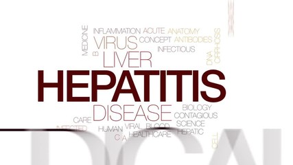 Sticker - Hepatitis animated word cloud, text design animation. Kinetic typography.