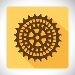 Wall Mural - Gears in engagement. Engineering drawing abstract industrial background with a cogwheels.