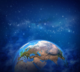 Wall Mural - planet earth in cosmic space
