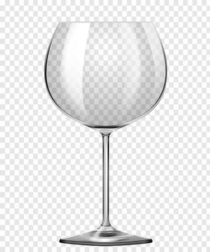 Wall Mural -  - Wine Glass on transparent Background vector concept