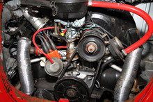 Detail Of Car Engine In Beetle.
