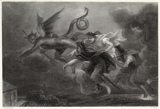 devil and witches 1839. date: 1839