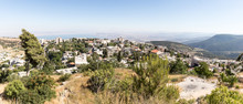 Panoramic  View Of The City Safed (Zefat, Tsfat) And The Sea Of Galilee In Northern Israel