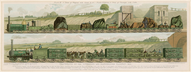 Wall Mural - L'Pool - M'Chester Railway. Date: 1831