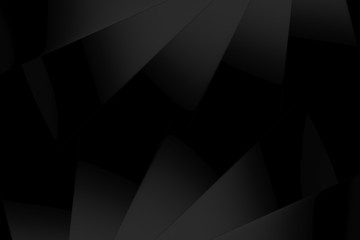 Background geometric black color pattern abstract concept 3D rendering.