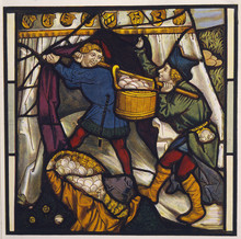 Two Men - Load Of Eggs. Date: Circa 13th Century