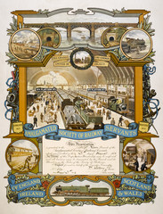 Wall Mural - Society of Rail Servants. Date: 1912