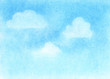 Dry pastel drawn blue sky background