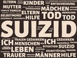 SUIZID - Bilder mit Wörtern aus dem Bereich Suizid, Wortwolke, Würfel, Buchstabe, Bild, Illustration