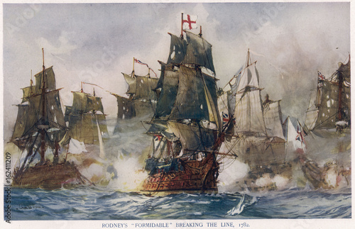 Cuadros en Lienzo Naval Battle 1782. Date: 12 April 1782
