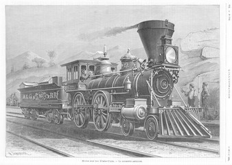 Wall Mural - Alleghany Steam Locomotive. Date: 1876