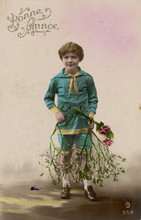 Boy With Mistletoe. Date: Circa 1910