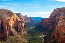 View From Angels Landing, Zion National Park, Utah