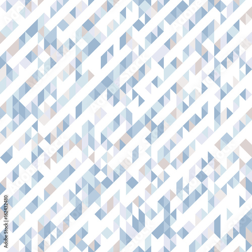 Abstract seamless pattern of triangles. Shades and gradients of geometric sha...