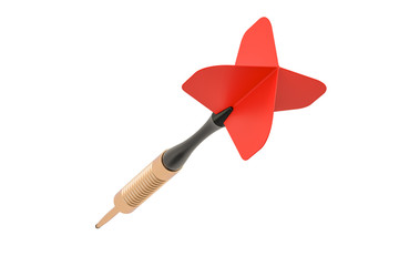 red dart closeup, 3d rendering
