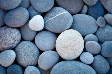 Aufkleber - Abstract smooth round pebbles sea texture background