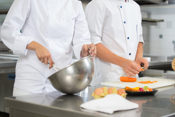 professional chefs cooking in a kitchen