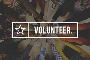 Canvas Print - Volunteer Voluntary Volunteering Aid Assisstant Concept