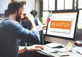 Wall Mural - online application registration form graphics concept