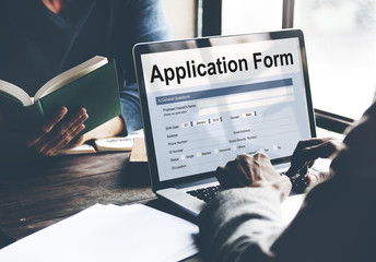 Wall Mural - application form information employment concept