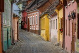 Fototapeta Uliczki - Street in the historic centre of Sighisoara, Romania