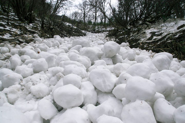 snowball in a river