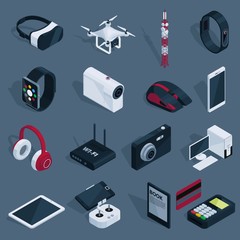 Isometric Technology Devices Set