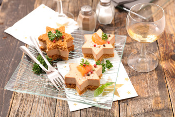 Canvas Print - canape with foie gras for luxury event