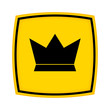 gelbes Schild - Icon - Krone Auszeichnung