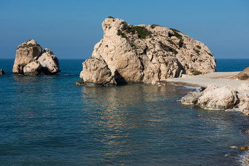 Aphrodite's Rock beach. Petra tou Romiou, Cyprus