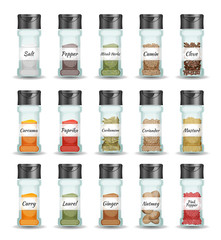 Spices, Pepper, Seeds And Condiment Set