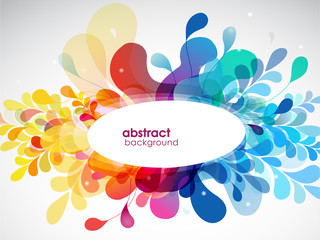 Wall Mural - abstract colored flower background.