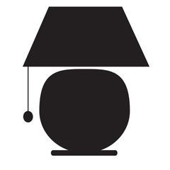 Wall Mural - lamp icon on white background. lamp icon sign.
