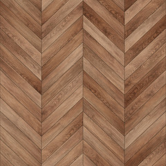 Sticker - Seamless wood parquet texture (chevron brown)