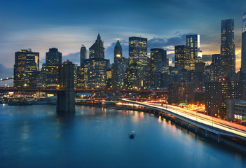 New York  City lights