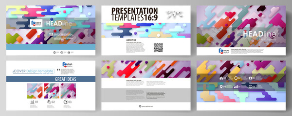 Wall Mural - business templates in hd format for presentation slides. abstract vector design layouts. bright colo