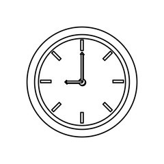 Canvas Print - isolated round clock icon vector illustration graphic design