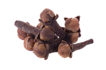 Wall Mural - Clove spice closeup isolated on a white background