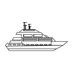 Poster - Luxury yacht isolated