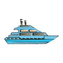 Sticker - Luxury yacht isolated