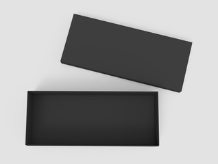 Canvas Print - black blank box design