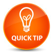 Quick tip (bulb icon) elegant orange round button